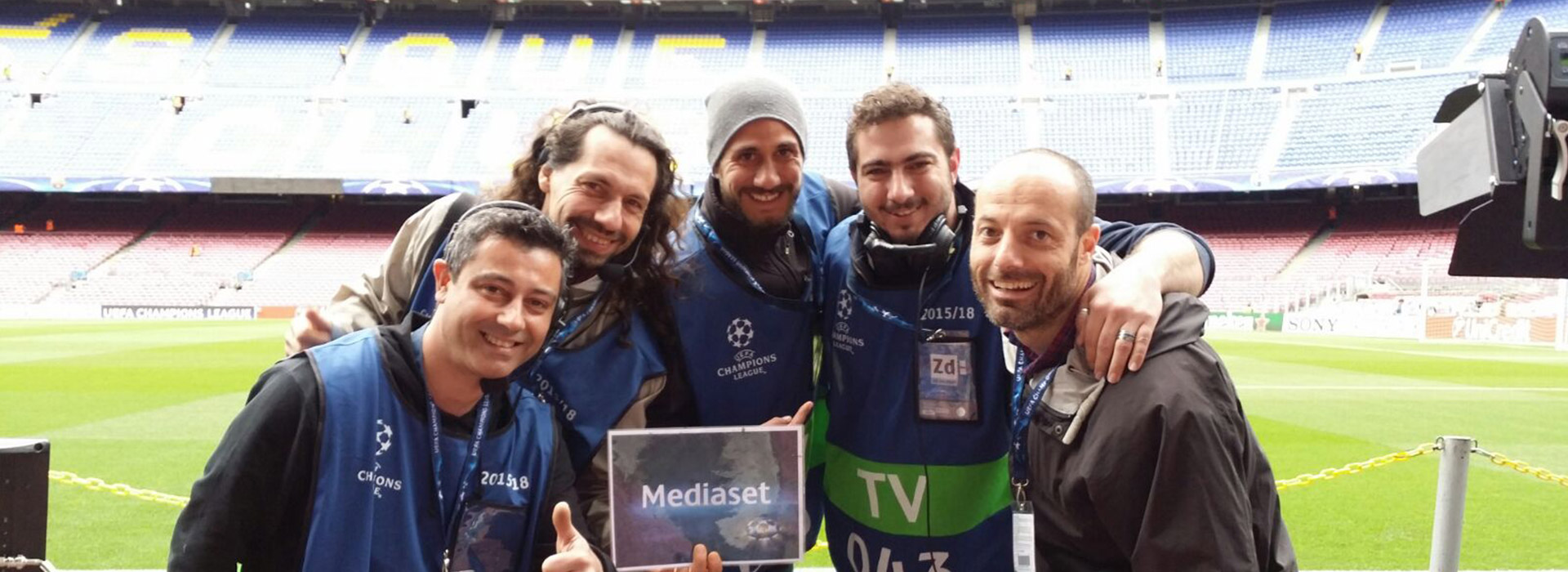 Il Team Videe alla Champions League per Mediaset